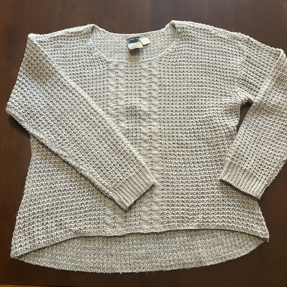 Lola’s Room, Grey, Knit Sweater, Size Medium